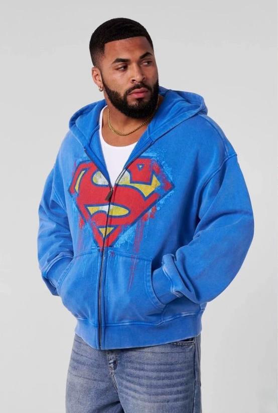 superman drip zip-up