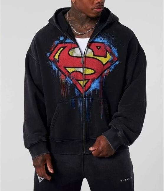 superman drip zip-up