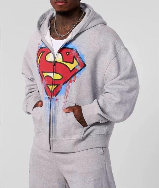 superman drip zip-up