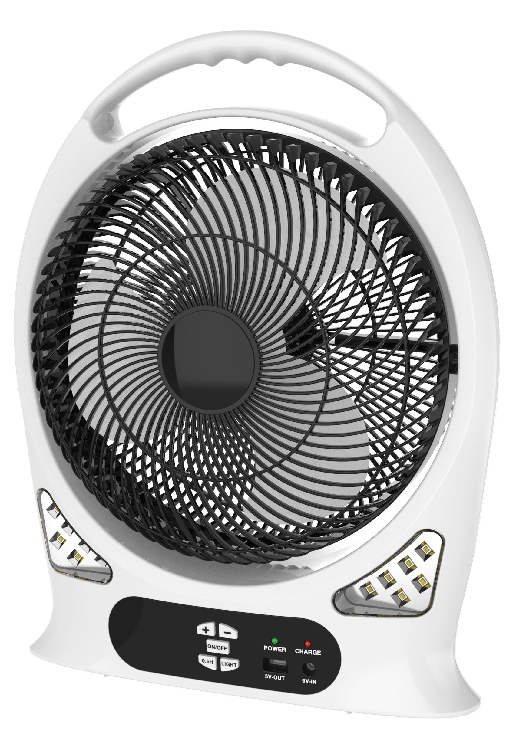 Ventilador portátil recargable LED