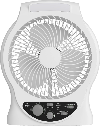 Ventilador portátil con radio