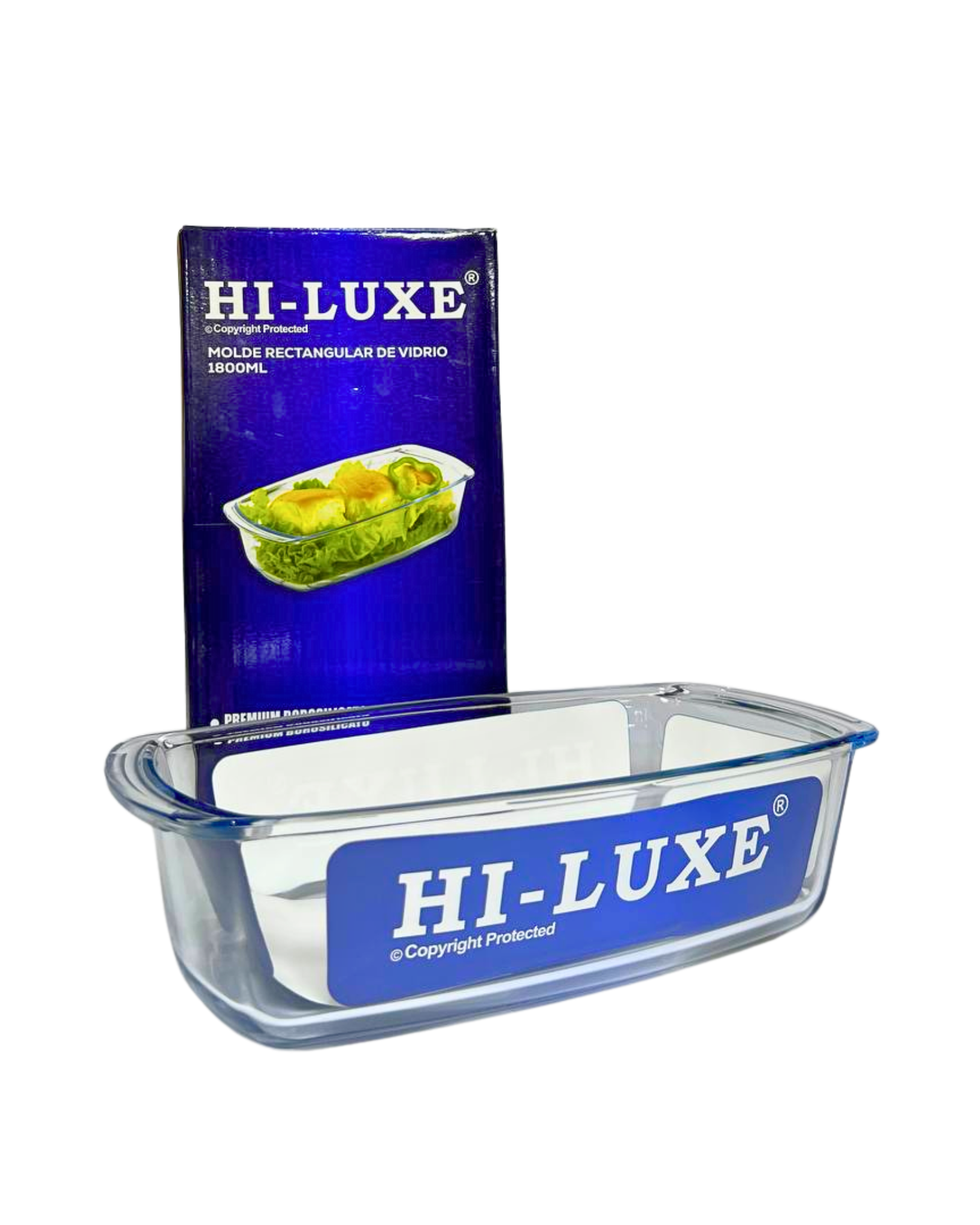 Molde Rectangular de Vidrio con asas pequeño