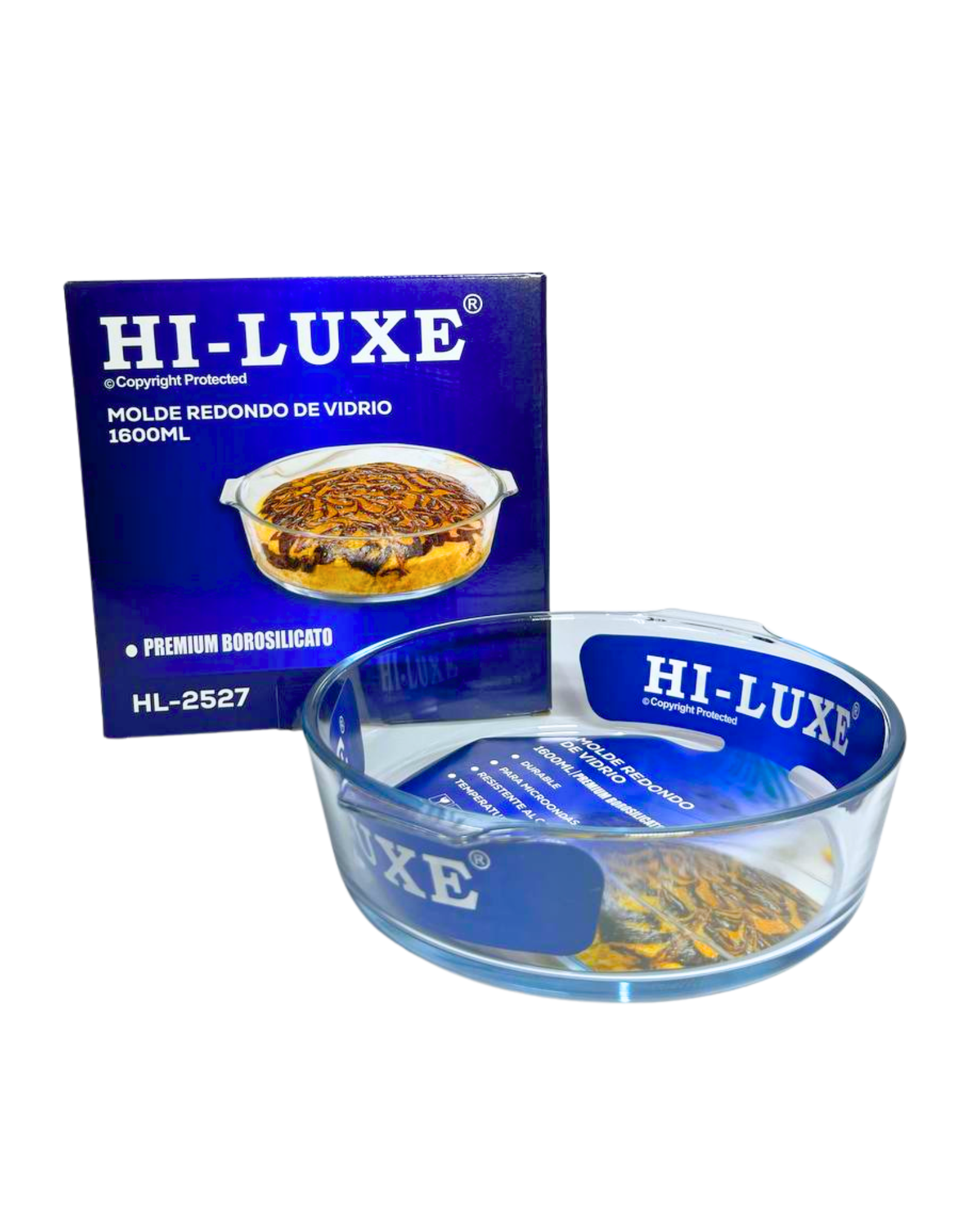 Molde redondo de vidrio