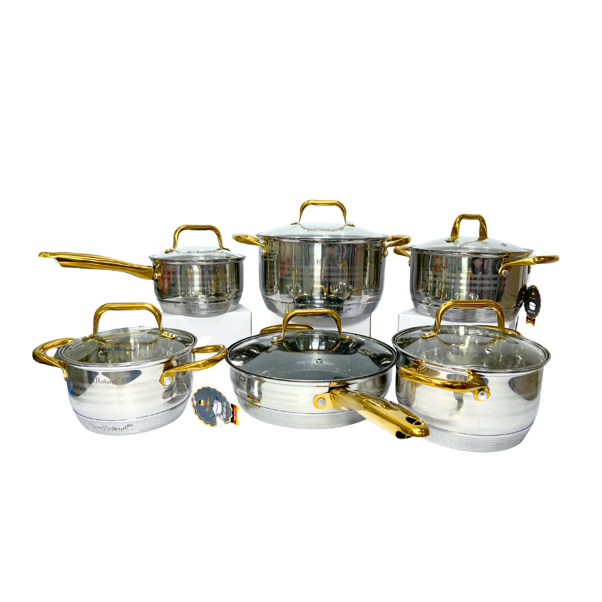 Juego de baterías de cocina de acero inoxidable 
