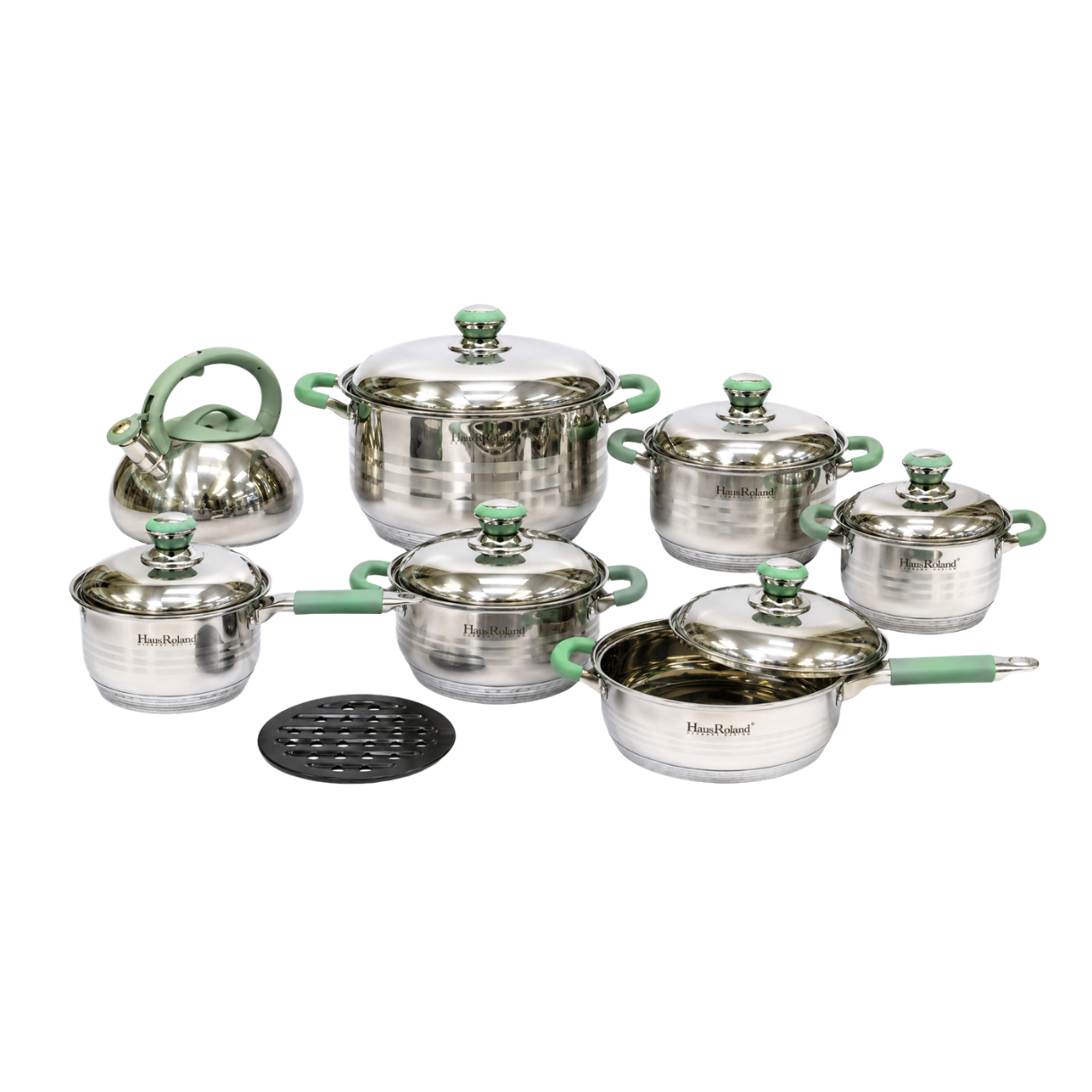 Juego de batería de cocina de acero inoxidable