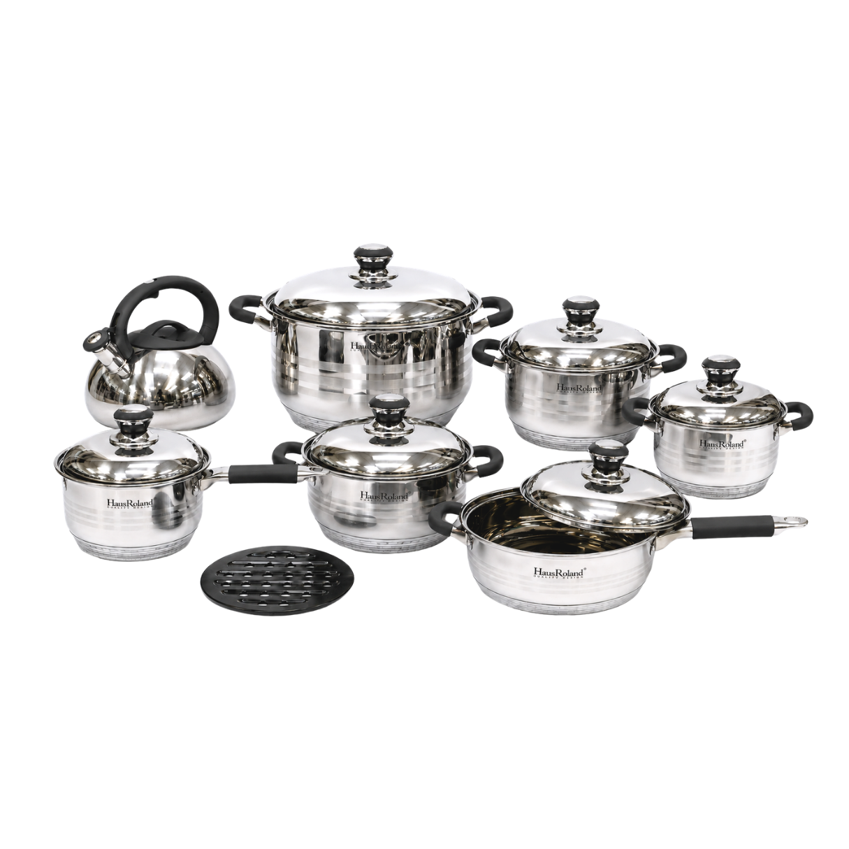 Juego de batería de cocina de acero inoxidable