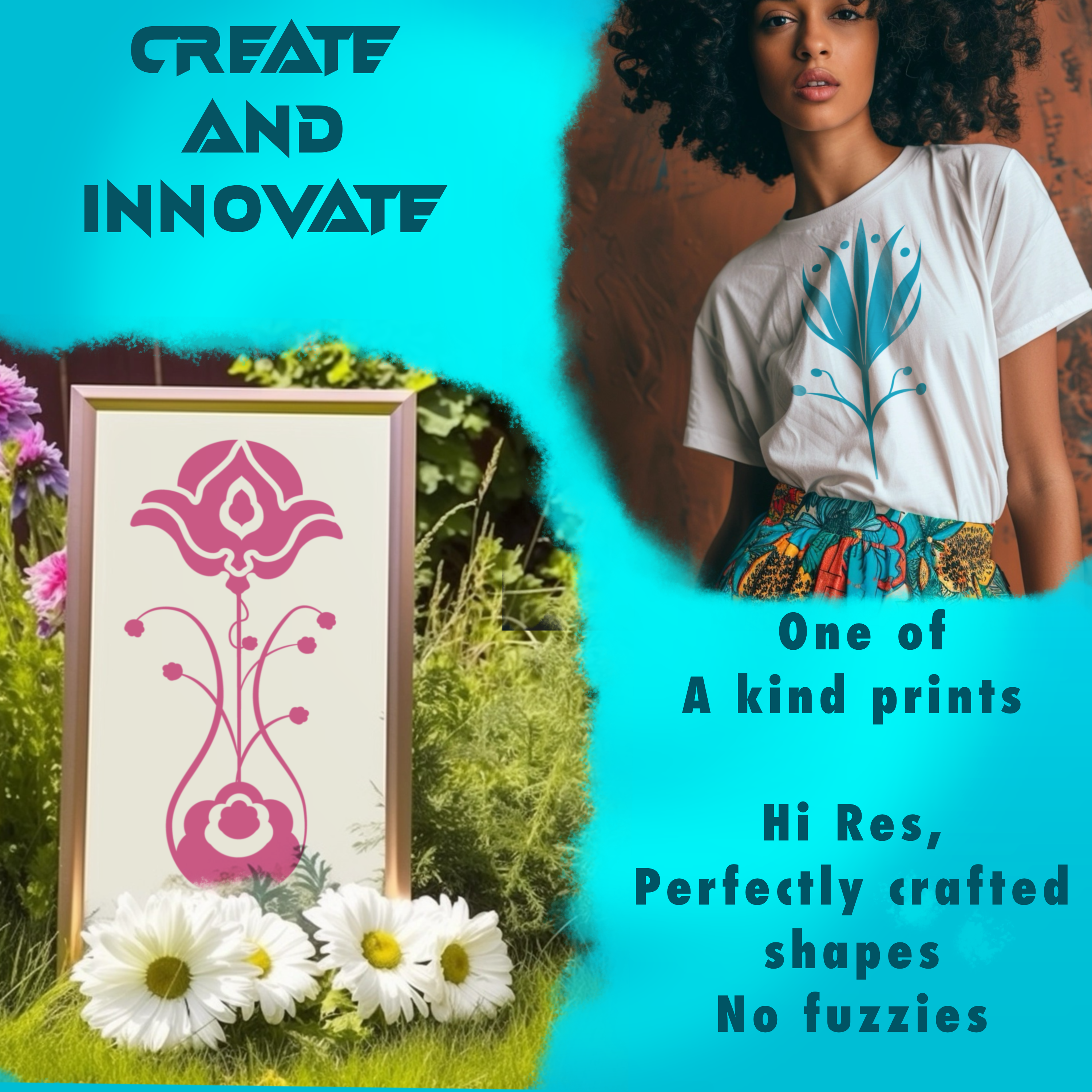 Futuristic Florals Shape Pack PNG, PDF, SVG, EPS, Procreate Stamp Brushes