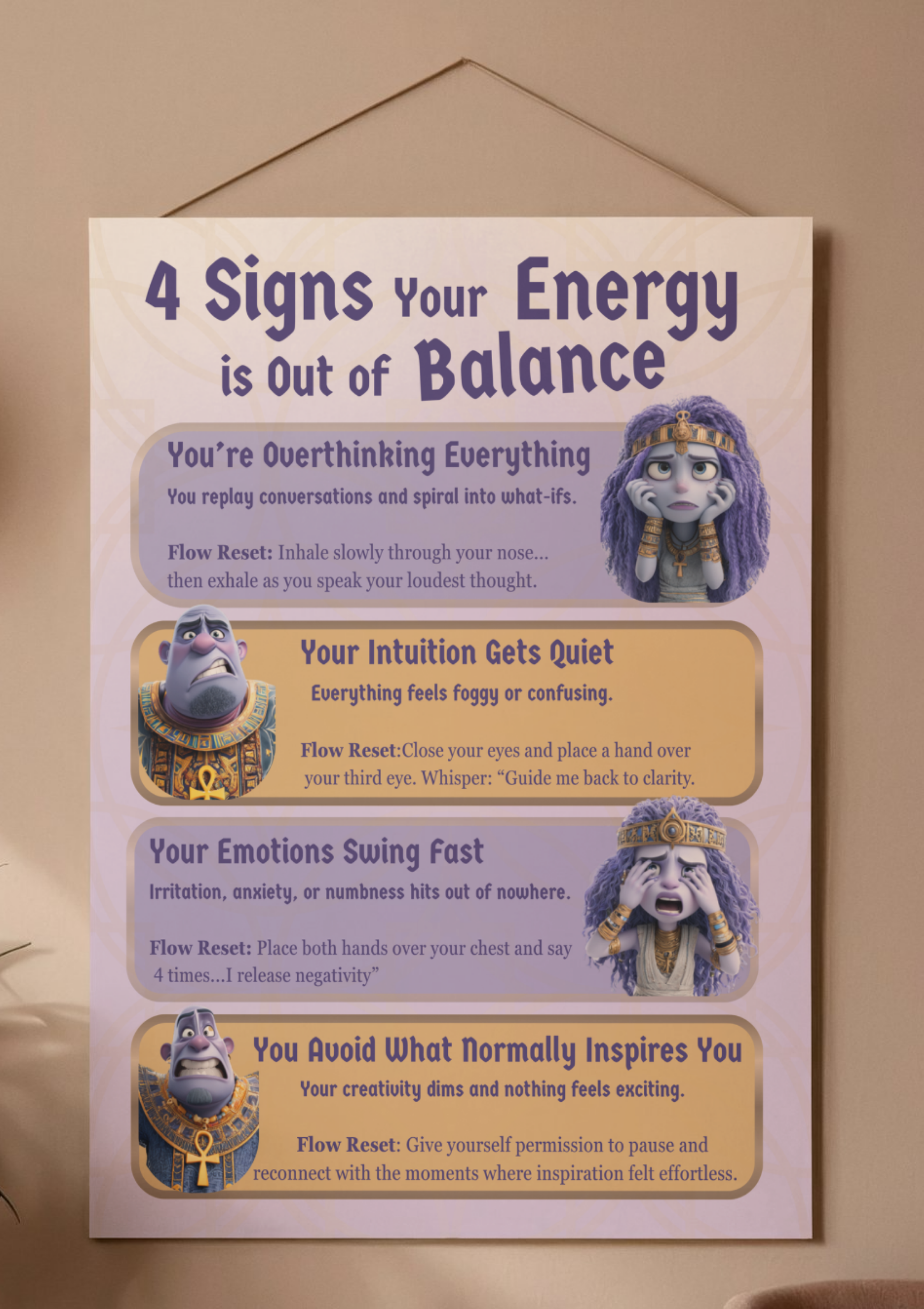 4 Signs Your Energy Is Out of Balance — Spiritual Reset 1-Pager