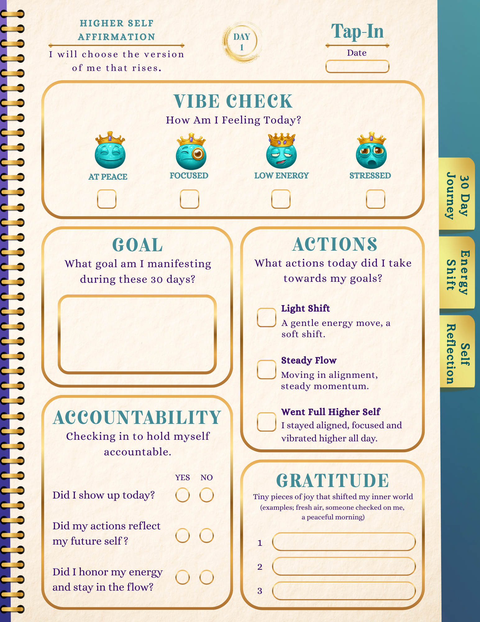 The Higher Self 30-Day Digital Journal