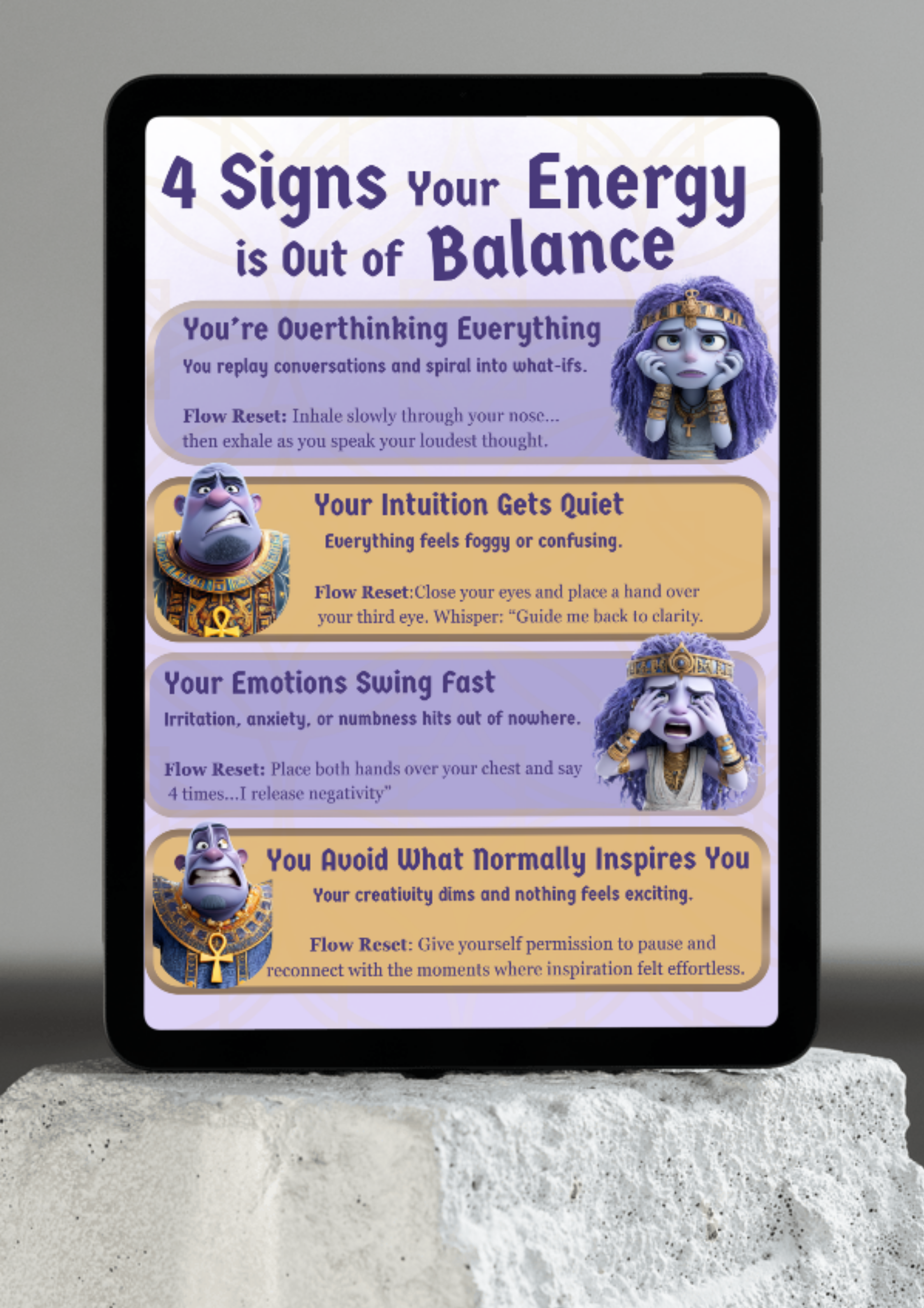 4 Signs Your Energy Is Out of Balance — Spiritual Reset 1-Pager
