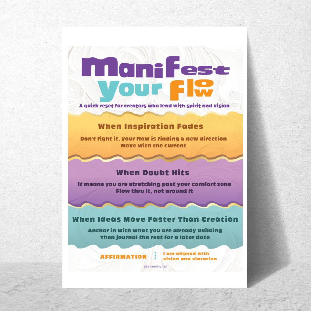 Manifest Your Flow — Creative Reset 1-Pager