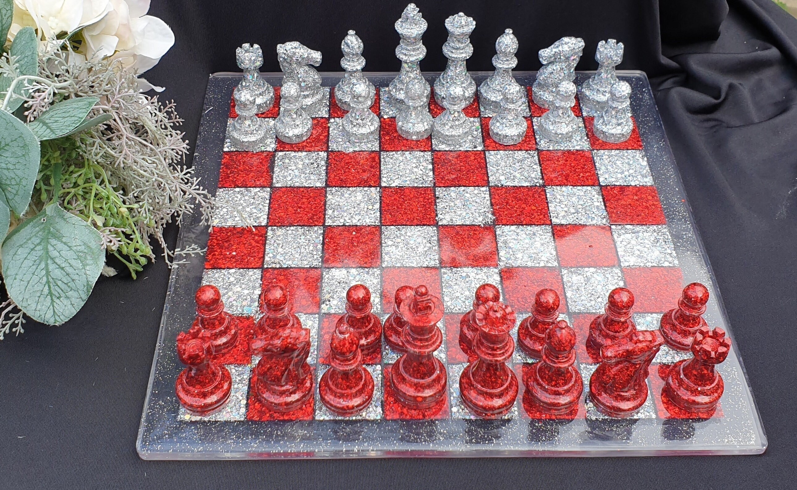 Glitter Chess Sets with colour options