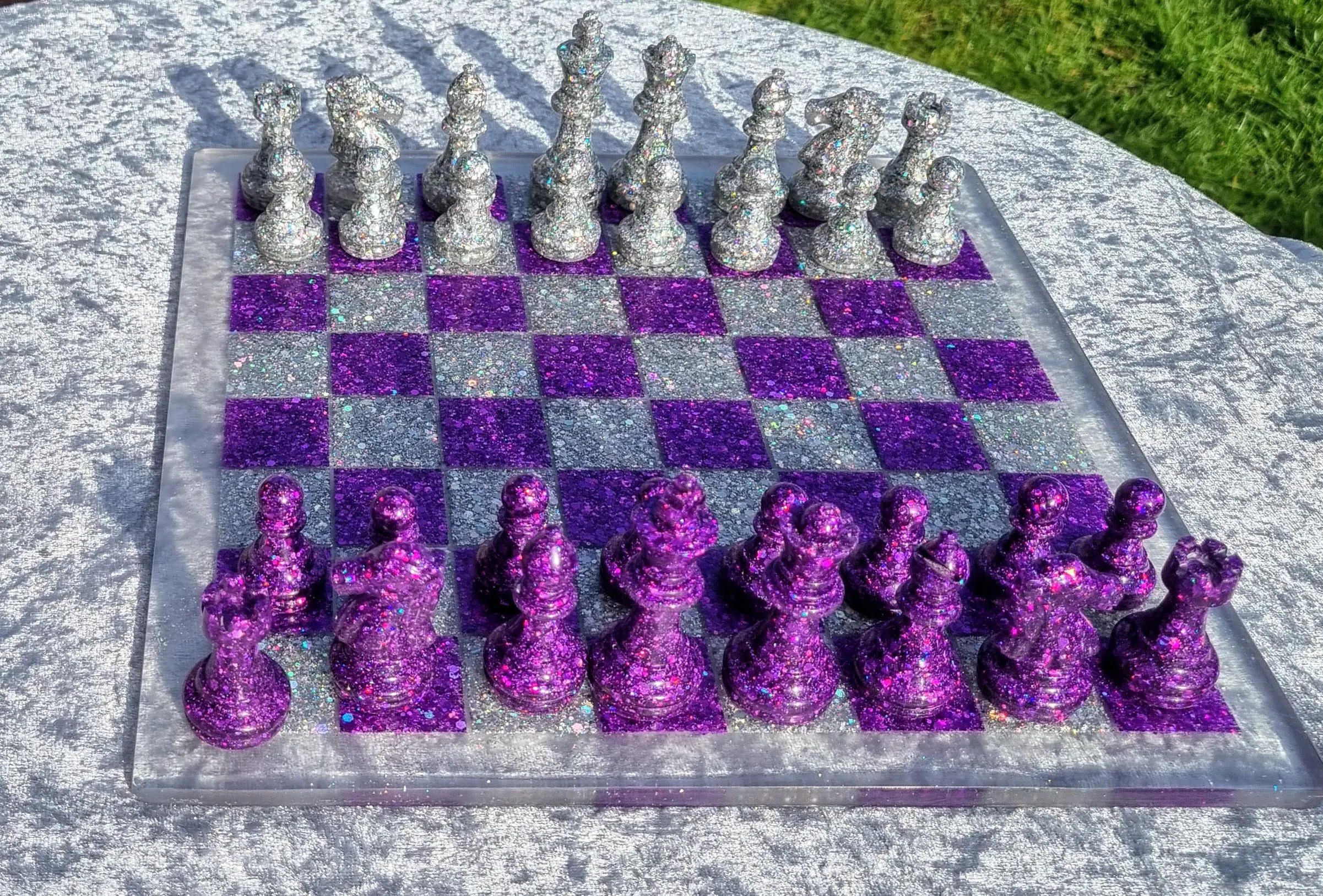 Glitter Chess Sets with colour options