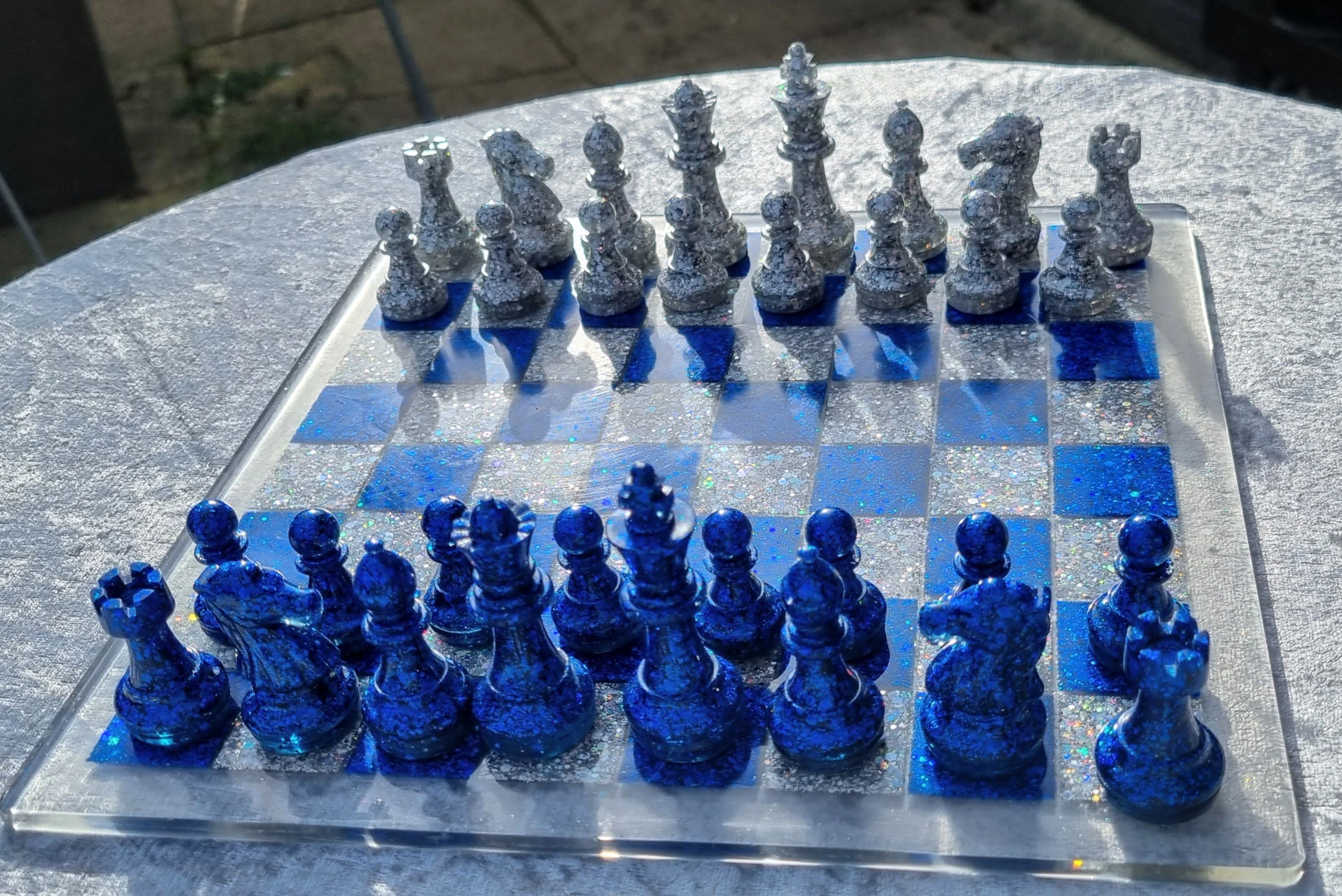 Glitter Chess Sets with colour options
