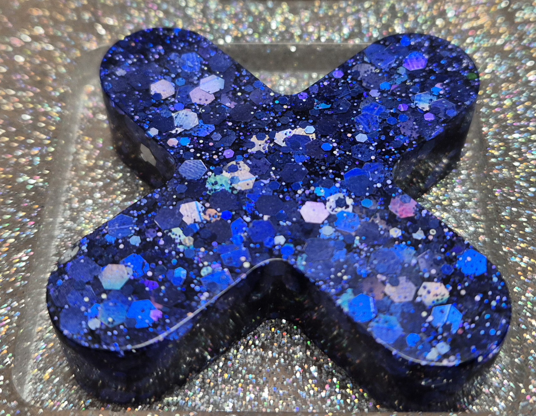 Handmade Glitter Tic-Tac-Toe Set