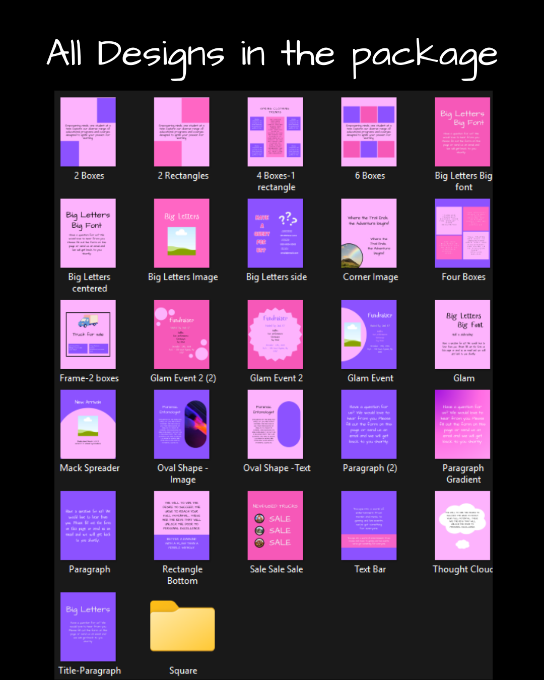 Social Media Posts Template - "Glam"