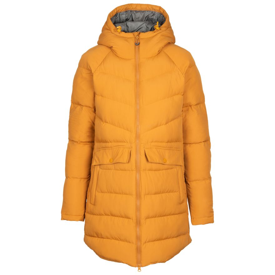 Yellow Hooded Winter Coat