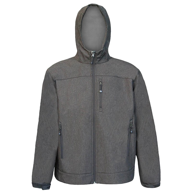 Grey Hooded Softshell Jacket