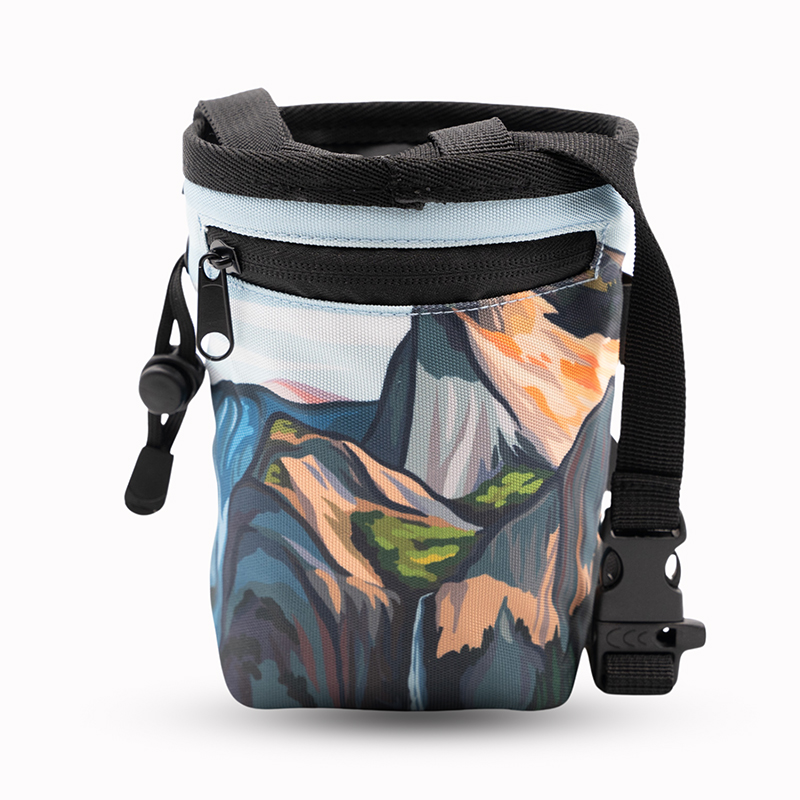 Mountain Landscape Rock Climbing Chalk Bag