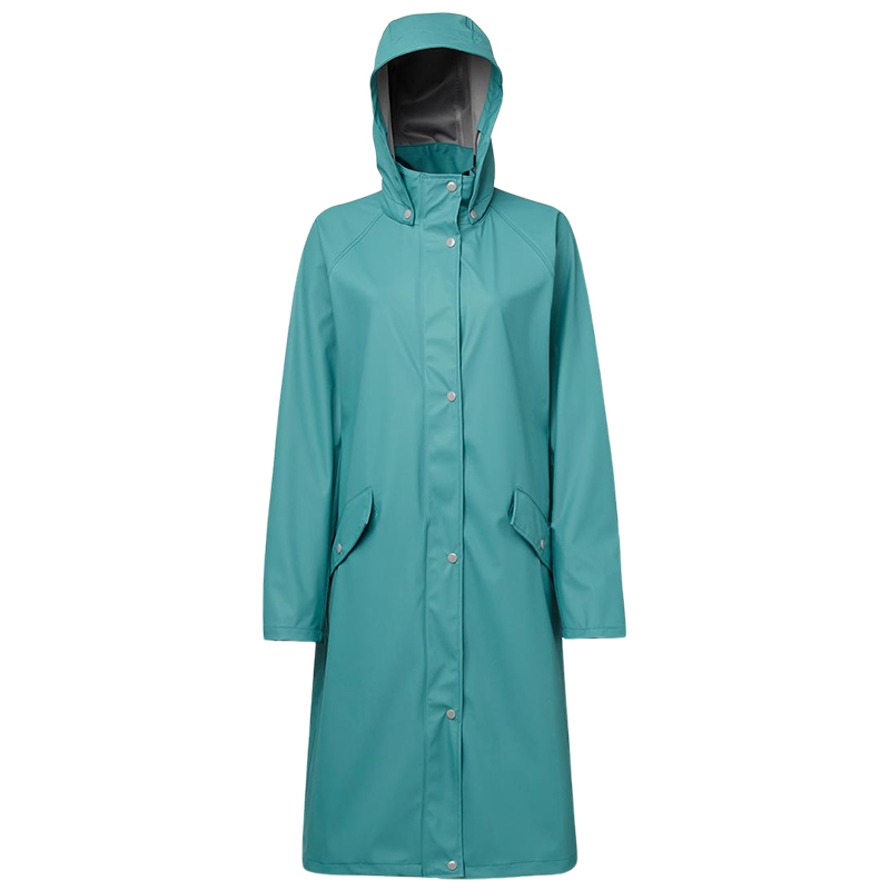 Women's Teal Waterproof PU Raincoat