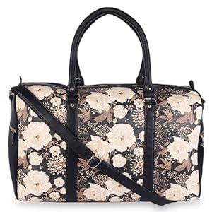 FLORAL DUFFEL BAG CHIC FLORAL ELEGANCE DUFFEL BAG