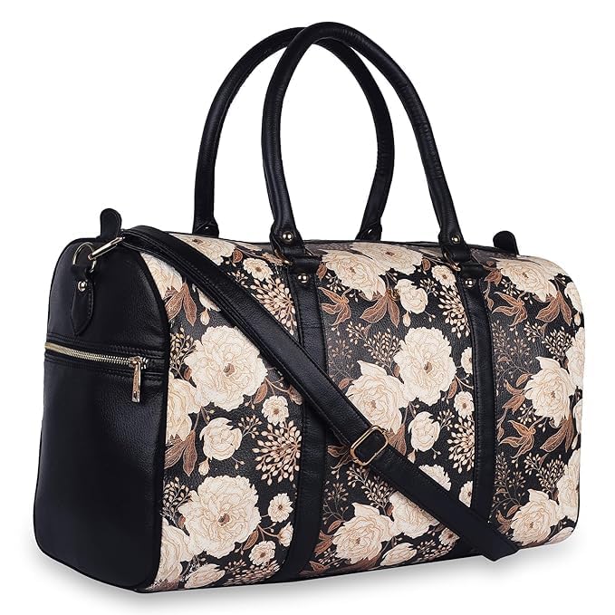 FLORAL DUFFEL BAG CHIC FLORAL ELEGANCE DUFFEL BAG