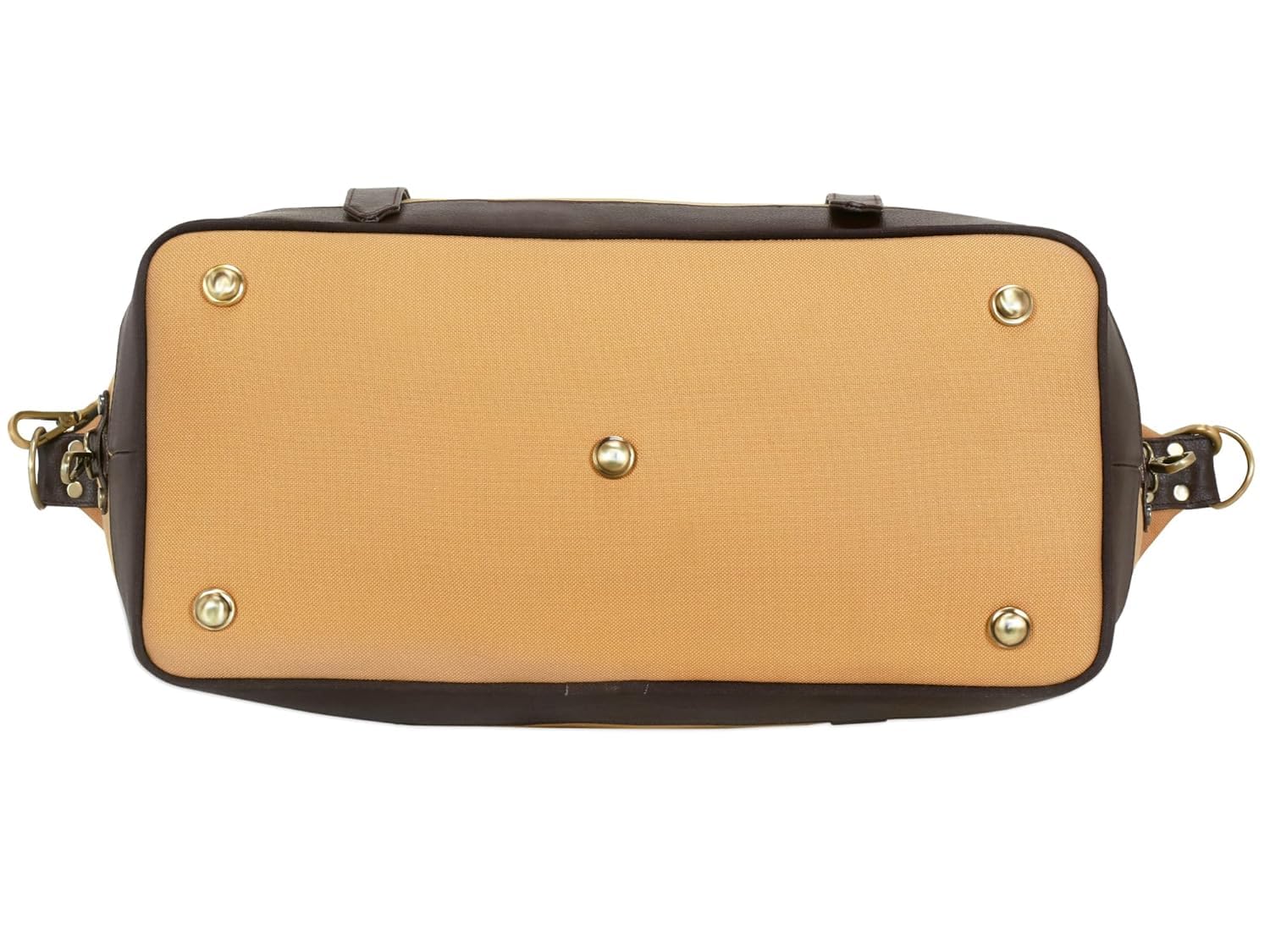 RECYCLED PET BOTTLE FABRIC TAN DUFFEL BAG