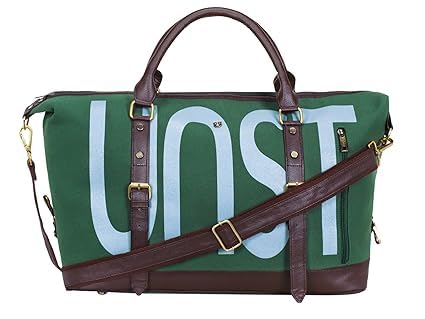 RECYCLED PET BOTTLE FABRIC GREEN DUFFEL BAG