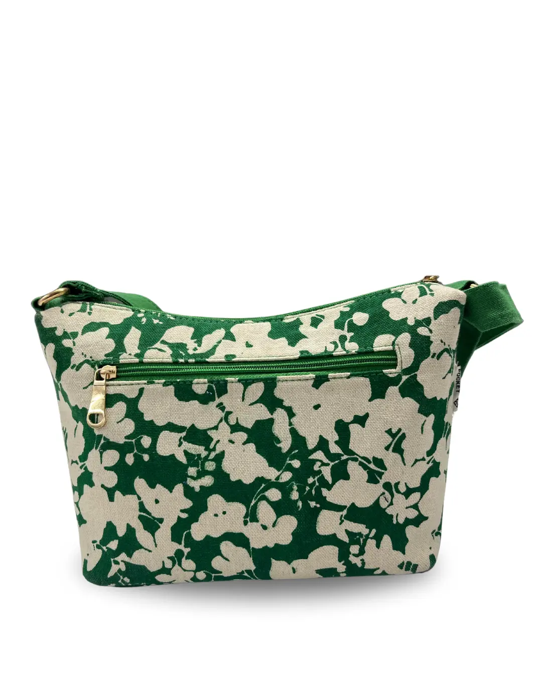 STYLISH GREEN & WHITE PRINTED CROSSBODY BAG