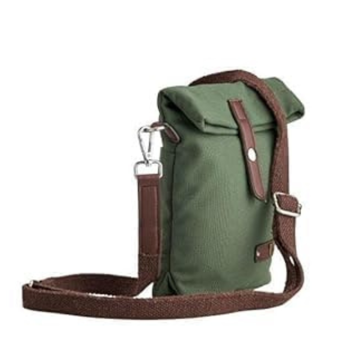 OLIVE GREEN CANVAS SLING BAG 
