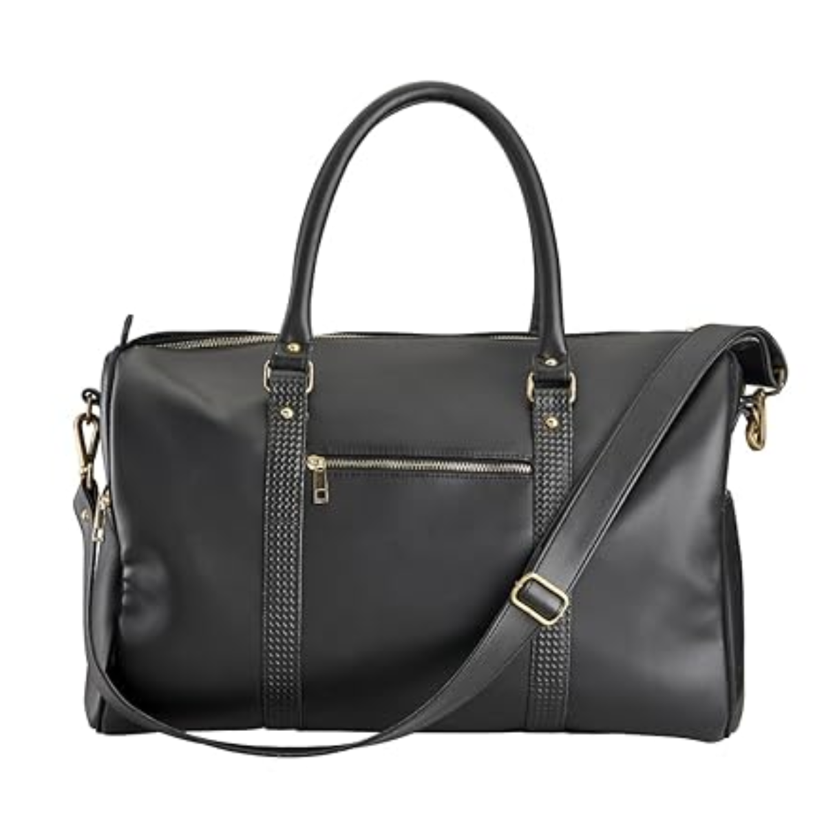 LEATHERETTE SOLID DUFFEL BAG