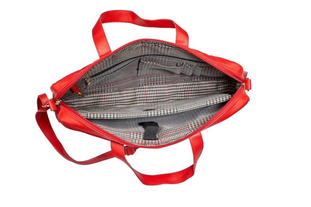 Red Embroidered Laptop Bag