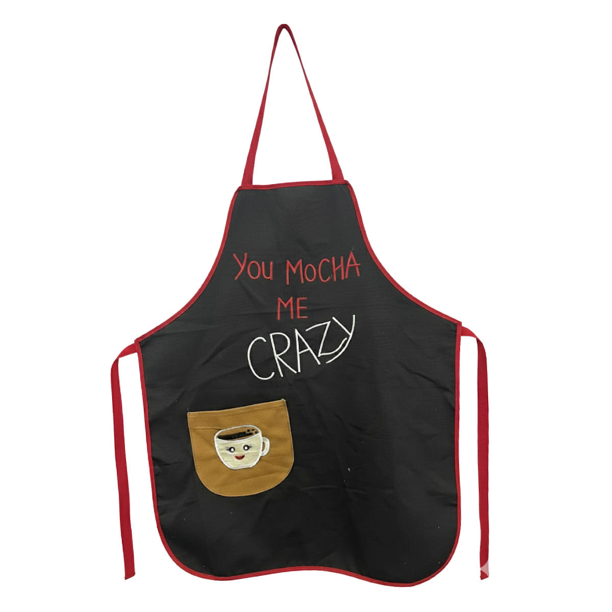 BROWN CANVAS KITCHEN APRON.