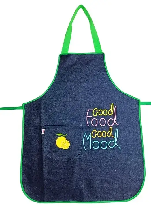 DENIM GOOD FOOD GOOD MOOD APRON