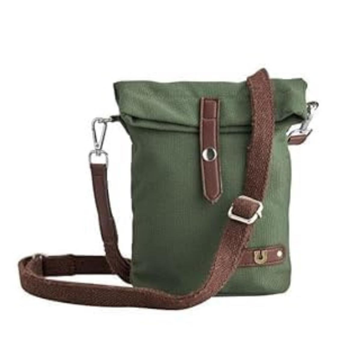 OLIVE GREEN CANVAS SLING BAG