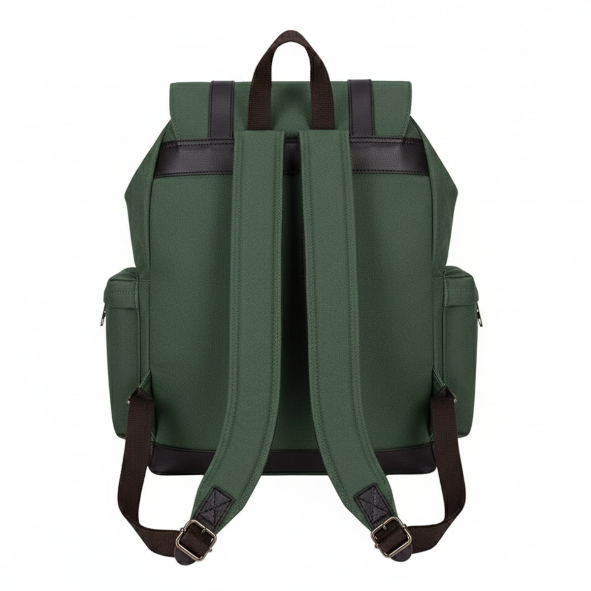 RECYCLED PET BOTTLE FABRIC GREEN BACKPACK