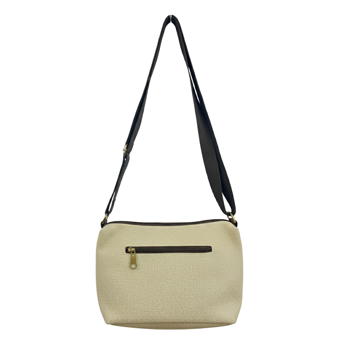 Floral Embroidered Canvas Crossbody Bag.