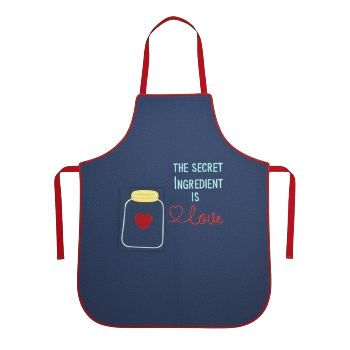 "THE SECRET INGREDIENT IS LOVE" DENIM LOOK APRON