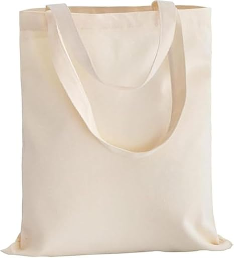 PLAIN REUSABLE CANVAS TOTE BAG (PACK OF 10)