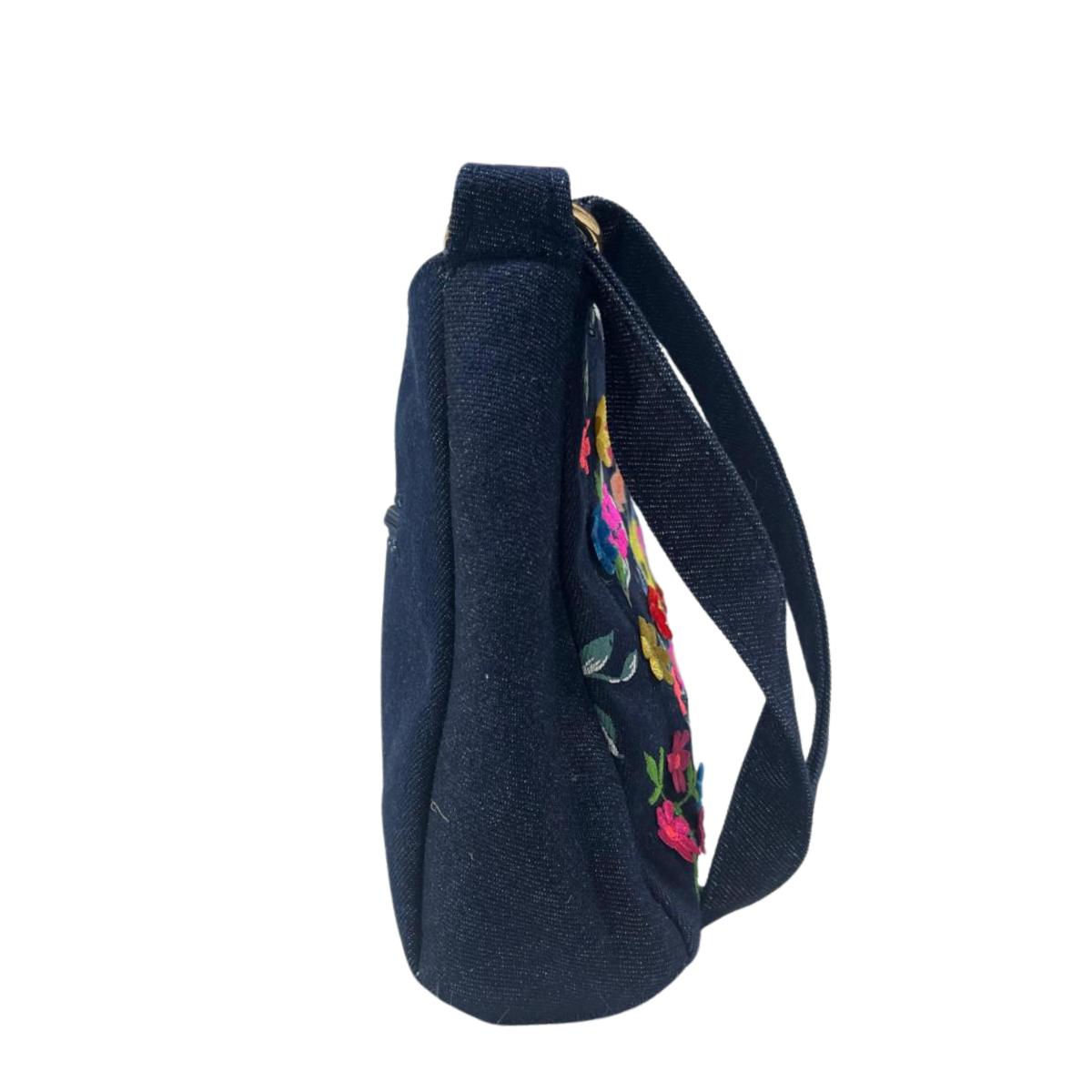 Pick Pocket Stylish | Denim Sling Bag – Embroidered Happy Bag for Women