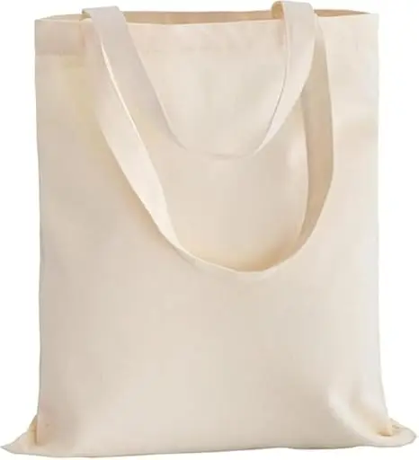 PLAIN REUSABLE CANVAS TOTE BAG (PACK OF 5)
