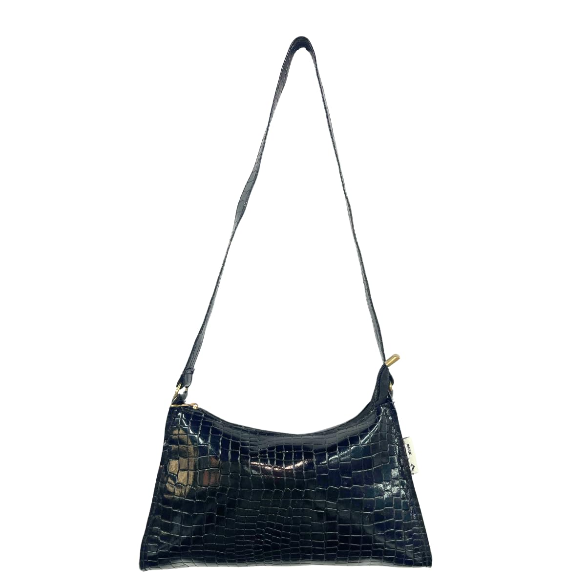 PICK POCKET CROCO SLING BAGS FOR WOMEN AND LADIES – BLACK