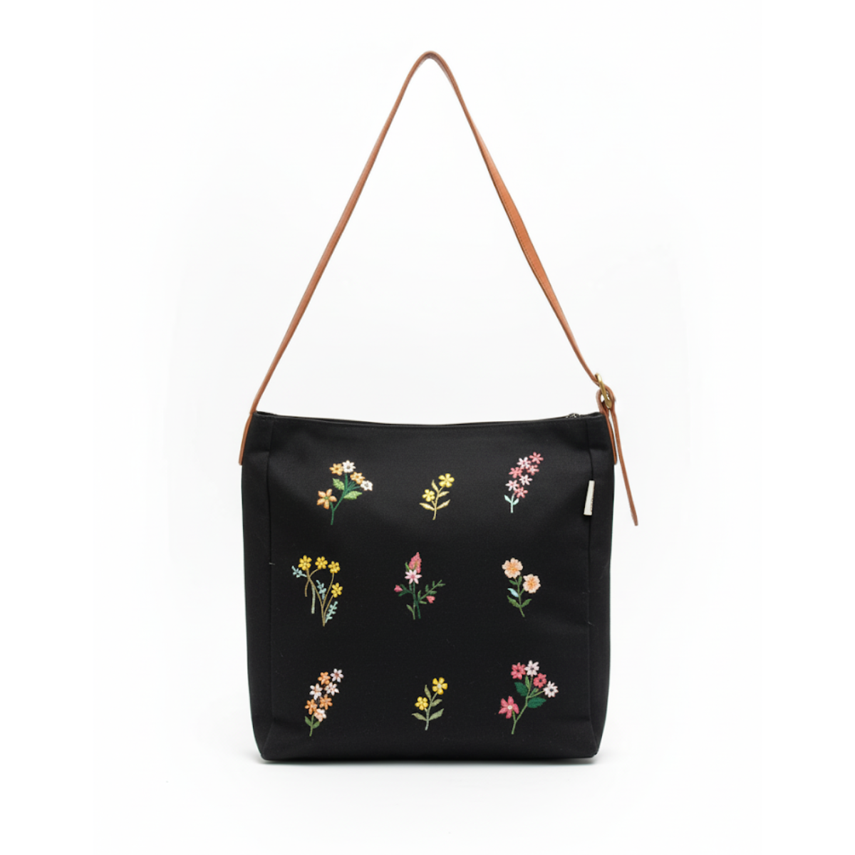 Floral Embroidered Tote Bag.
