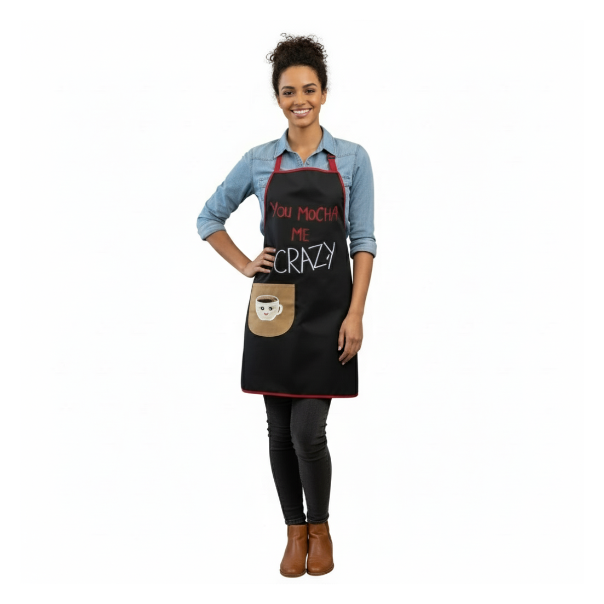 HEART JAR POCKET KITCHEN APRON