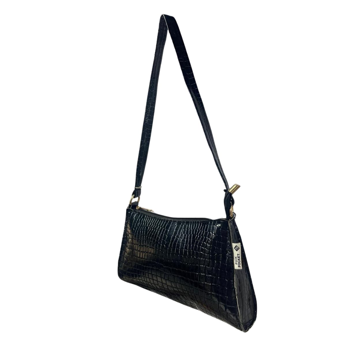 PICK POCKET CROCO SLING BAGS FOR WOMEN AND LADIES – BLACK