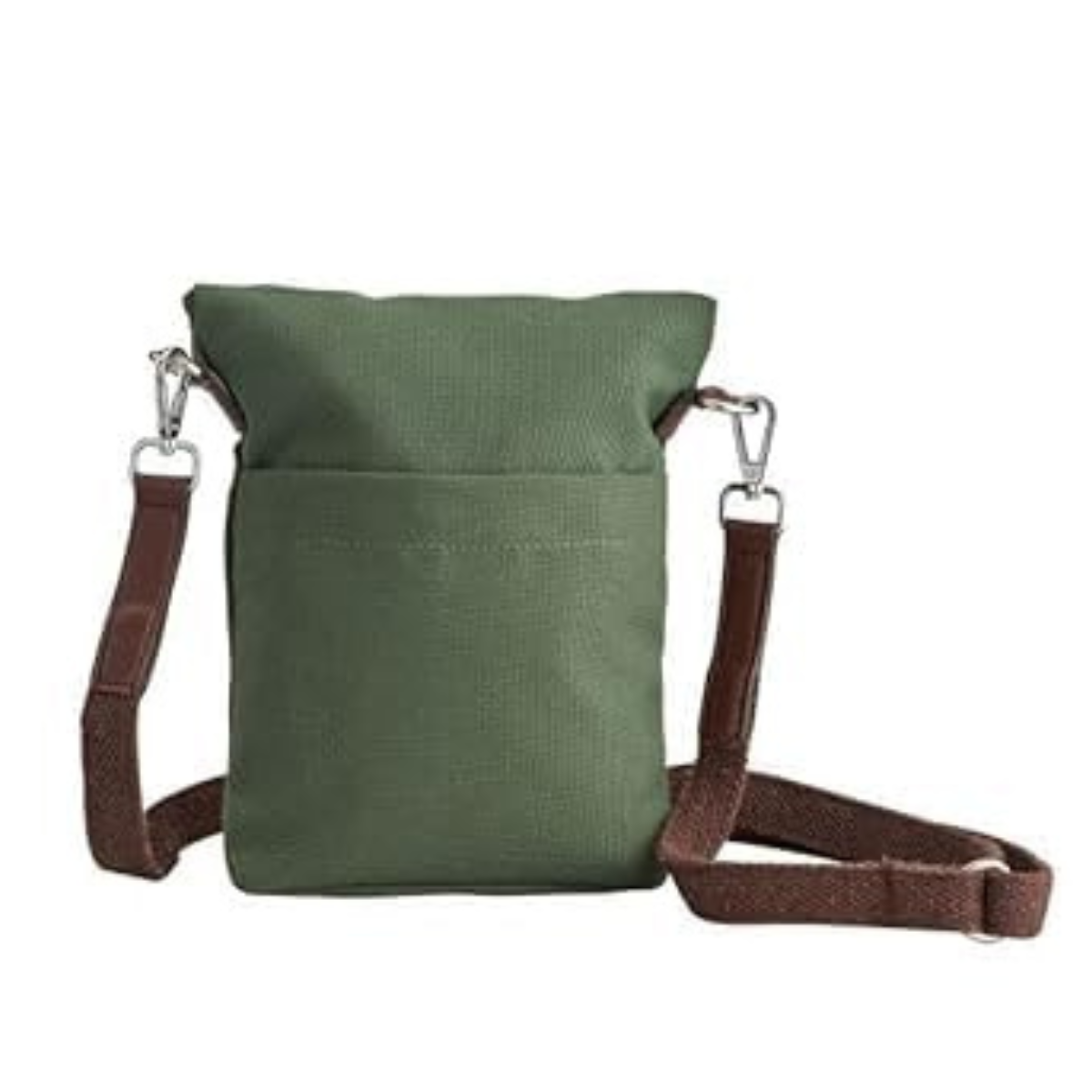 OLIVE GREEN CANVAS SLING BAG 