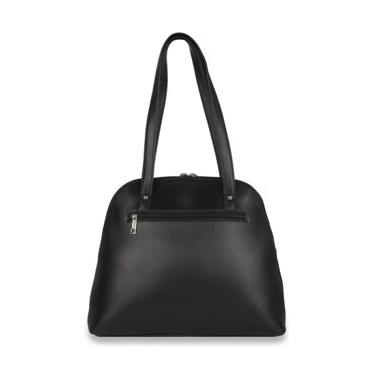 BLACK FLORAL EMBROIDERY SHOULDER BAG