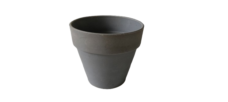 Gray plastic 5 inch Flower Pot