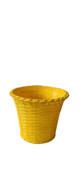6 inch Yellow Wicker Flower Pot