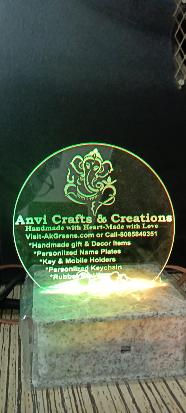 Personalized LED Acrylic Display 10cm with LED Lights